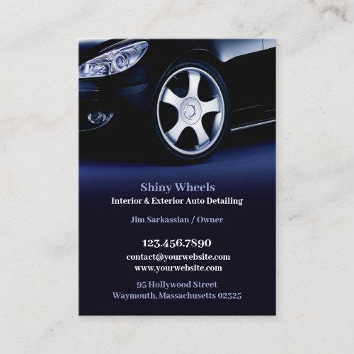 Auto Detailing Chubby Business Card