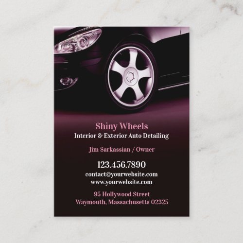 Auto Detailing Chubby Business Card
