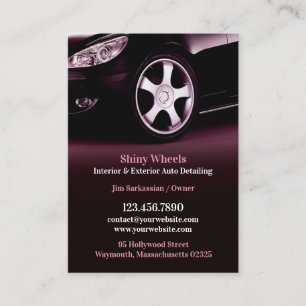 Auto Detailing Chubby Business Card Template