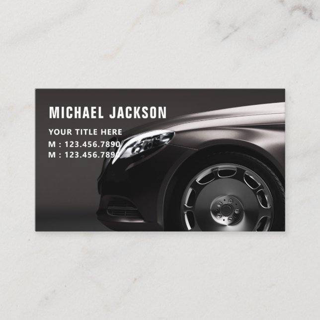 Auto Detailing Cleaning Auto Repair Business Card (Front)