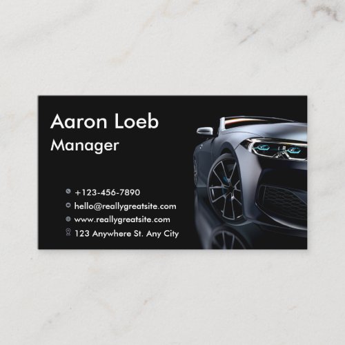 Auto Detailing Cleaning Auto Repair Business Card