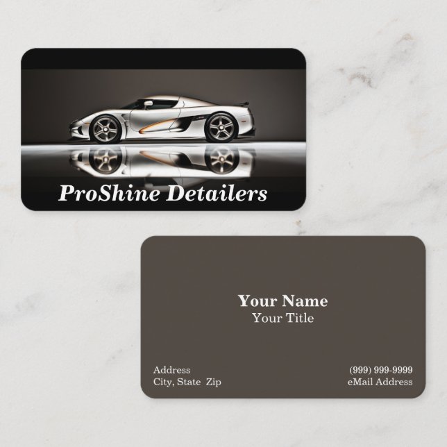 Auto Detailing / Cleaning Business Card (Front/Back)
