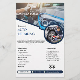 Auto Detailing Cleaning Service Flyer