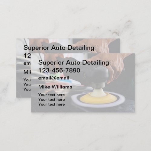 Auto Detailing Cool Business Cards Two Side Design