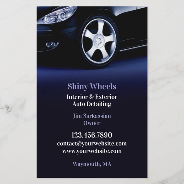 Auto Detailing  Flyer (Front)