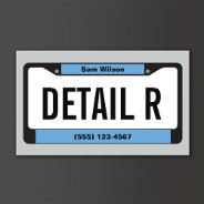 Auto Detailing Gold License Plate Detailer Business Card at Zazzle