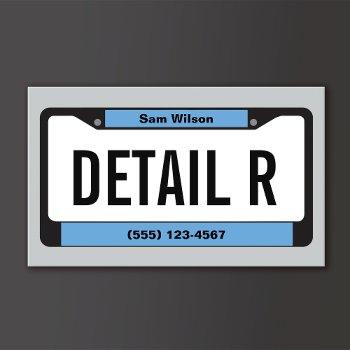 Auto Detailing Gold License Plate Detailer Business Card by sm_business_cards at Zazzle