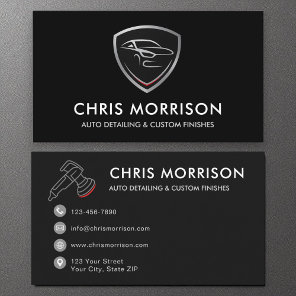 Auto Detailing Logo Mobile Car Wash Business Card