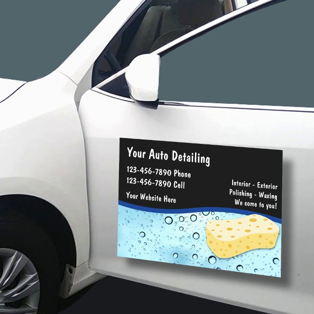 Auto Detailing Mobile Advertising Car Magnets (Creator Uploaded)