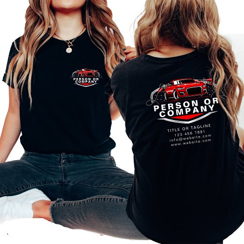 Auto Detailing Mobile Car Was Professional Logo T_Shirt