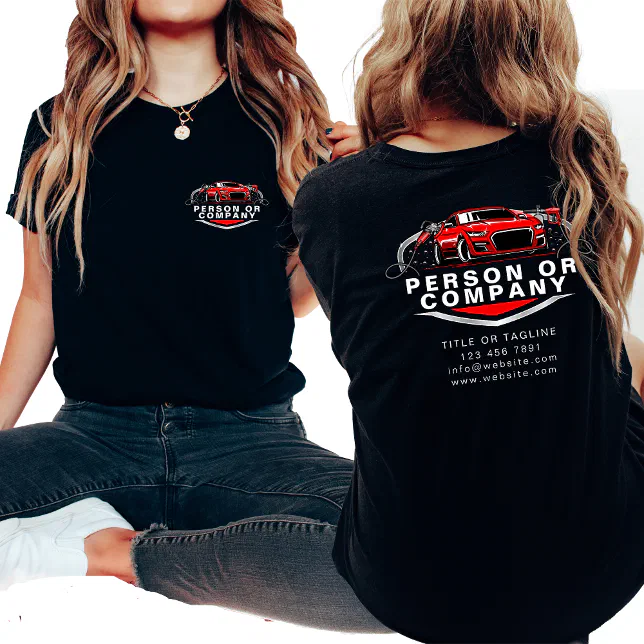 Auto Detailing Mobile Car Was Professional Logo T-Shirt | Zazzle