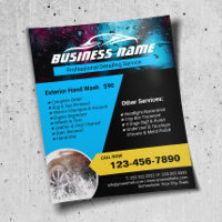 Auto Detailing Modern Car Wash Cleaning Flyer