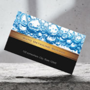 Auto Detailing Modern Gold Stripe Water Bubbles Business Card at Zazzle