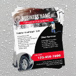 Auto Detailing Power Washer Car Wash Cleaning  Flyer<br><div class="desc">Auto Detailing Professional Car Wash Cleaning Service Flyers.</div>