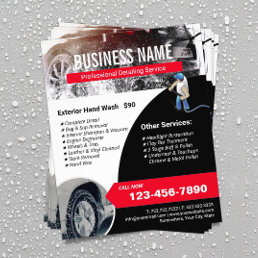 Auto Detailing Power Washer Car Wash Cleaning  Flyer