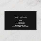 Auto Detailing Professional Automotive Car Business Card (Back)