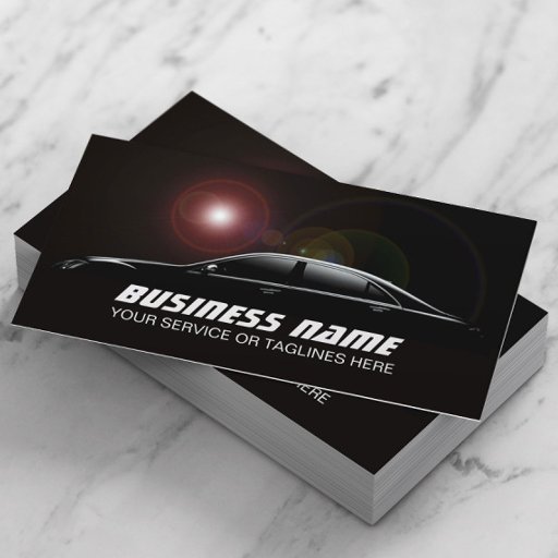 Customizable Auto Detailing Professional Automotive Car Business Card
