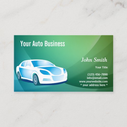 Abstract Blue Mobile Auto Detailing business card