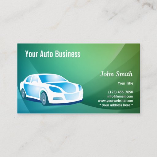 Customizable Abstract Blue Mobile Auto Detailing business card