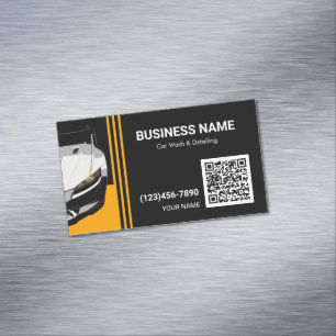 Auto Detailing Professional Car Wash Business Card Magnet