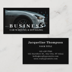 Auto Detailing Professional Car Wash Cleaning Business Card