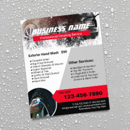 Auto Detailing Professional Car Wash Cleaning Flyer