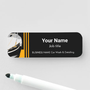 Auto Detailing Professional Car Wash Name Tag