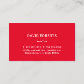 Auto Detailing Professional Car Wash Red Cleaning  Business Card (Back)