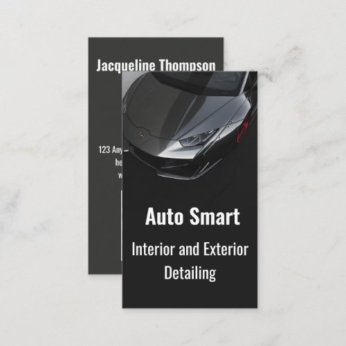 Auto Detailing Professional Cleaning Service Business Card
