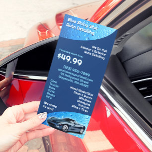 Auto Detailing Rack Card Template