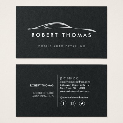 auto detailing business cards