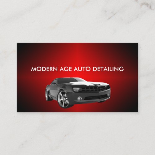 Auto Detailing Services Appointment Card