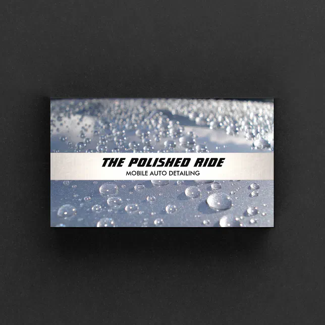 Auto Detailing Water Beads Business Card Zazzle