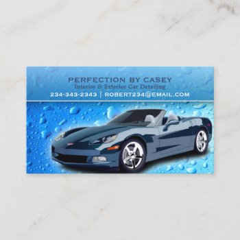 Auto Detailing Water Drops Business Card by all_items at Zazzle