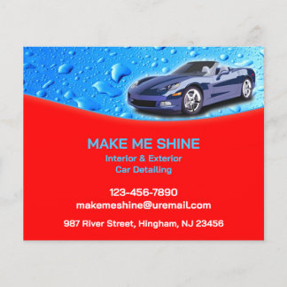 Auto Detailing Water Drops Flyer