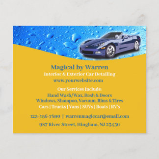 Auto Detailing Water Drops Flyer