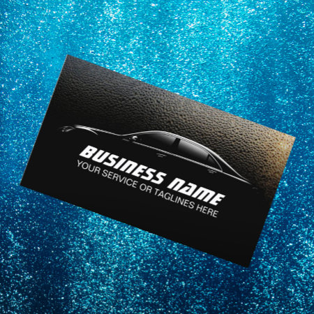 Auto Detailing Water Drops Professional Car Business Card