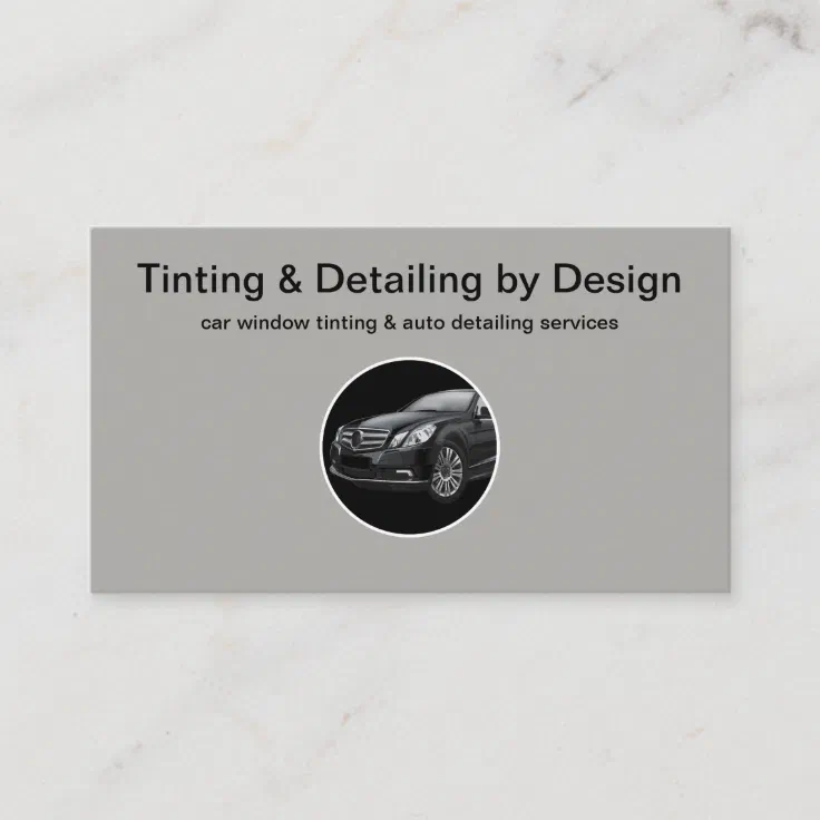 Auto Detailing Window Tinting Business Card Zazzle