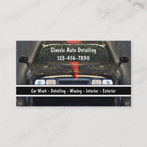Customizable Auto Detailng Business Cards
