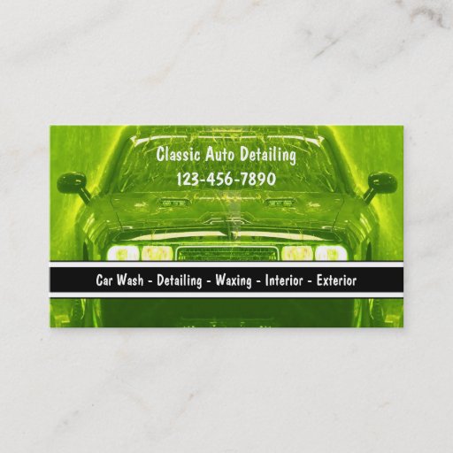 Customizable Auto Detailng Business Cards