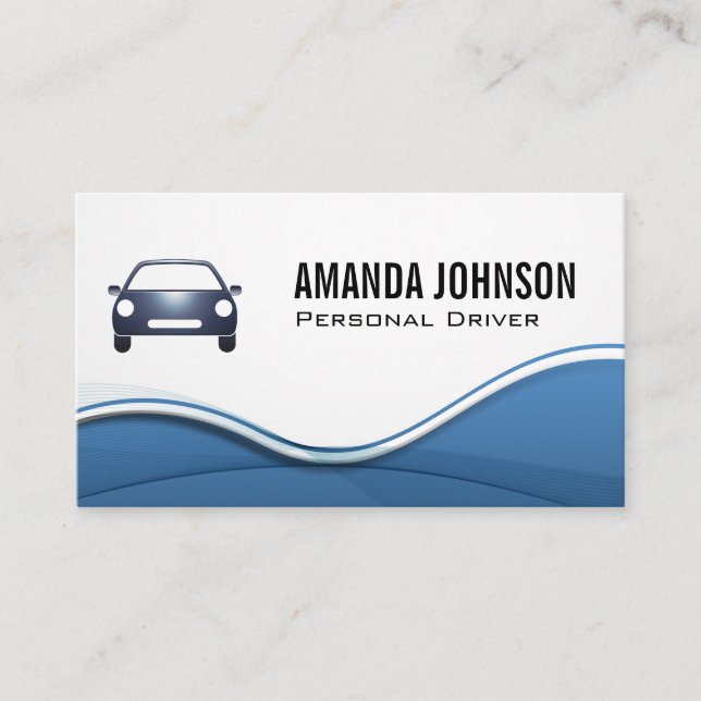 Auto Driving Logo Business Card (Front)