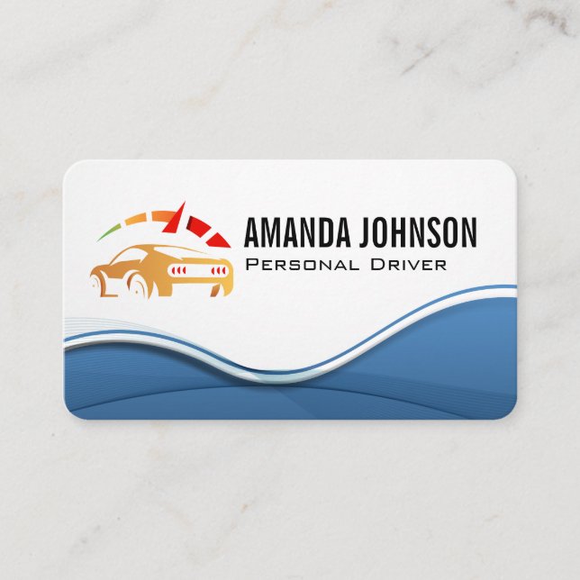 Auto Driving Logo | Car Services Business Card (Front)