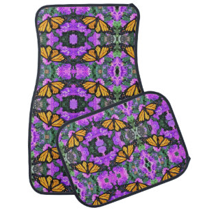 Auto Floor Mats - Monarchs on Asters