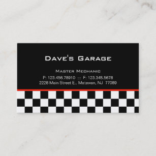 Auto Garage Business Card Racing