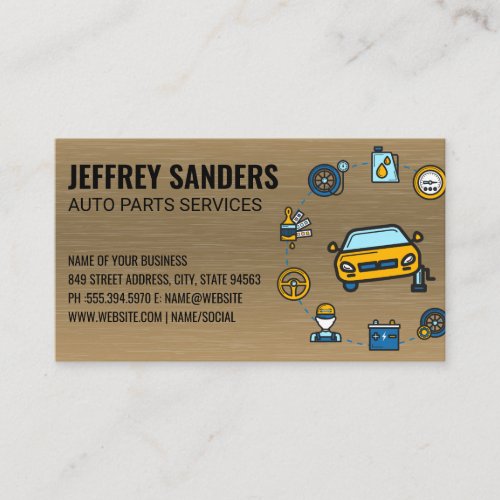 Auto Garage  Parts Service Repair Business Card