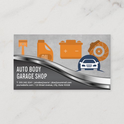 Auto Garage Shop  Automobile Services Business Card
