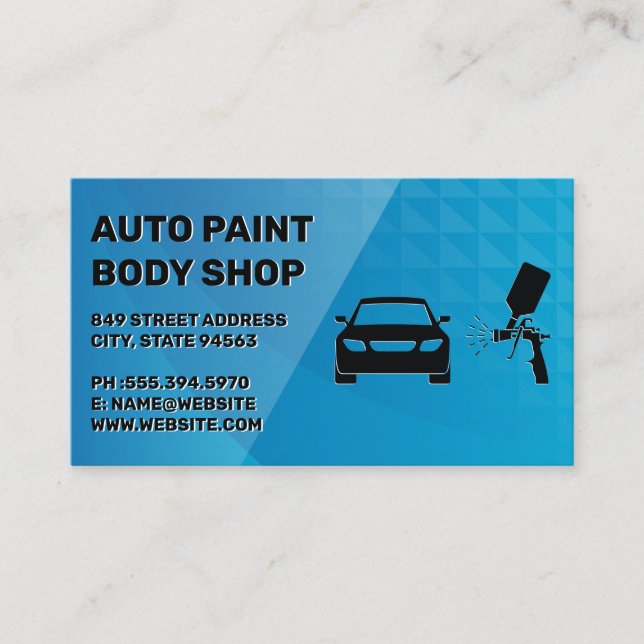 Auto Garage Shop | Car Services Business Card (Front)