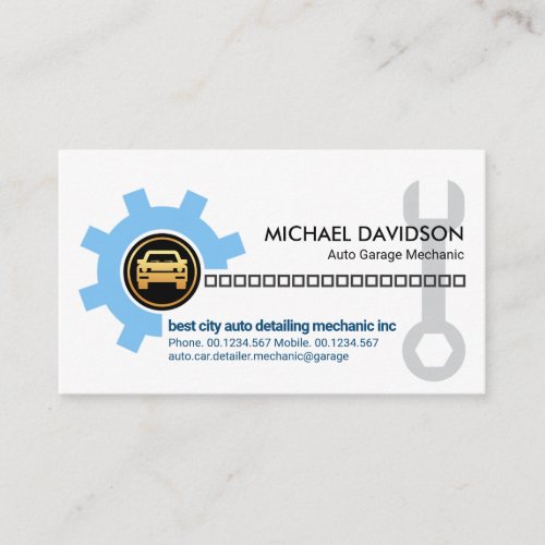 Auto Gear Drive Chain Wrench Mechanic Business Card