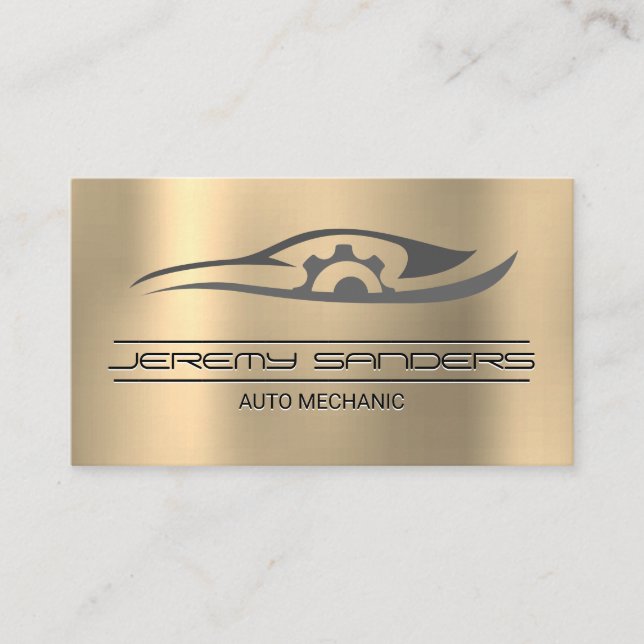 Auto Gear Logo | Mechanic Business Card (Front)