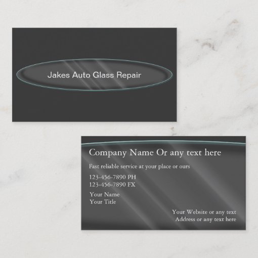 Auto Glass Business Cards | Zazzle